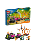 Конструктор Лего Сити Грузовик для трюков и огненное кольцо | LEGO City Stunt Truck and Ring of Fire 60357, 479 дет (6+)