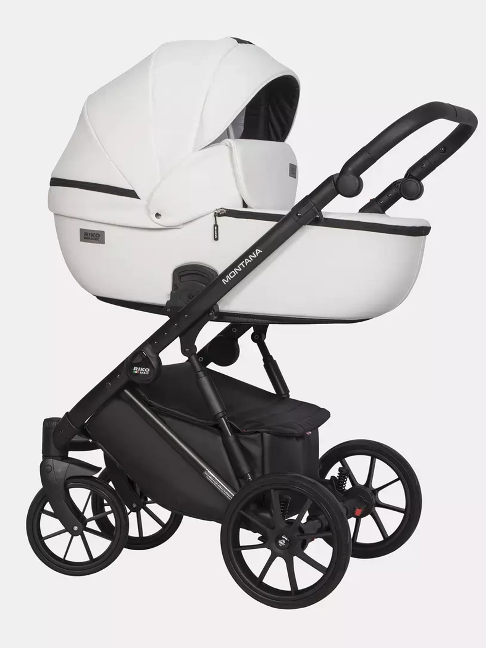 Коляска 2 в 1 Riko Basic Montana Ecco цвет 11 White (белый)