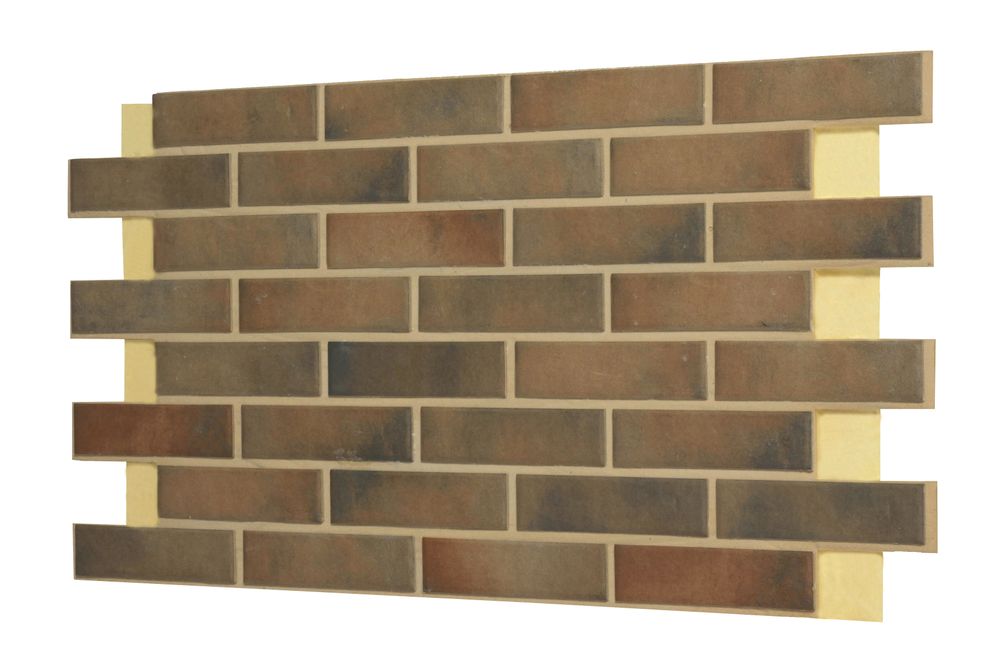 Клинкерная фасадная термопанель, плитка BestPoint Retro Brick Cardamon, ППУ (пенополиуретан), 1028x616 толщина 65 мм