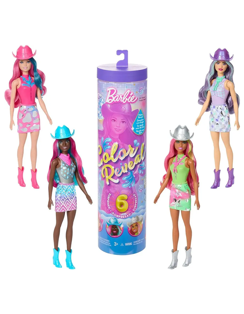Кукла Барби колор ревил диско стар | Barbie Color Reveal Disco Star JCP01 | кукла-сюрприз с изменением цвета | 3+