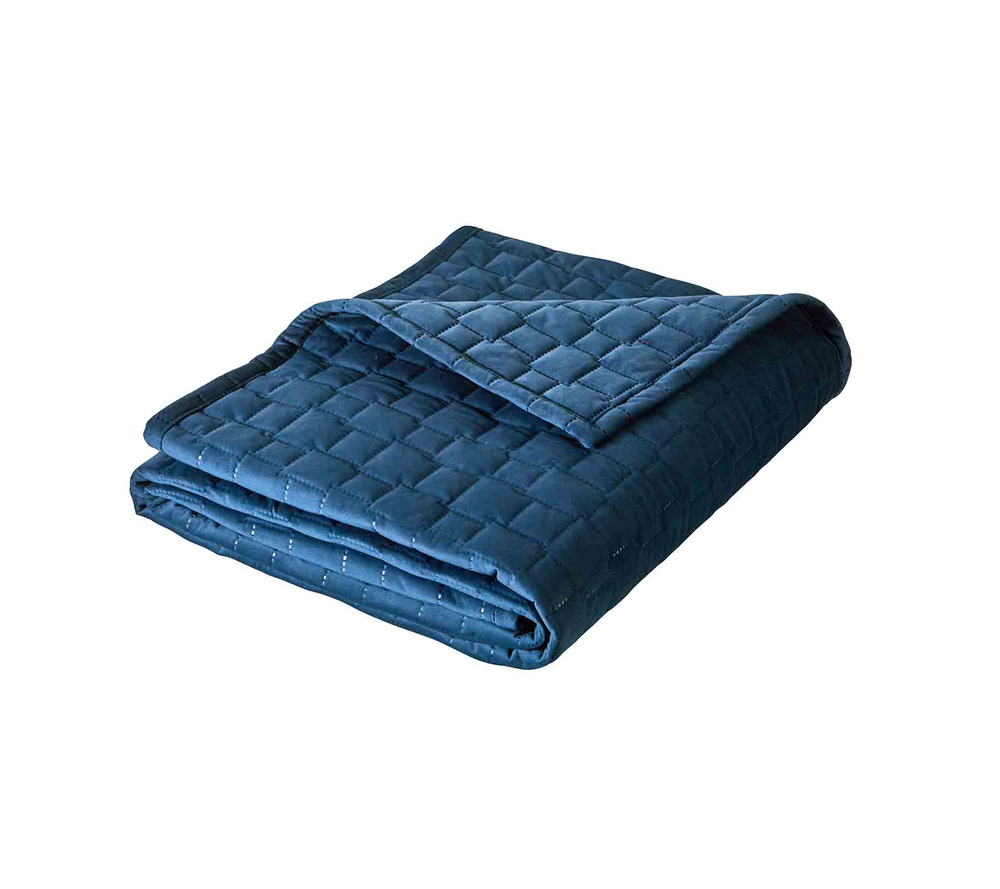 Покрывало SPIRIT INDIGO 240х260 бархат Blanc des Vosges 240x260 Синий