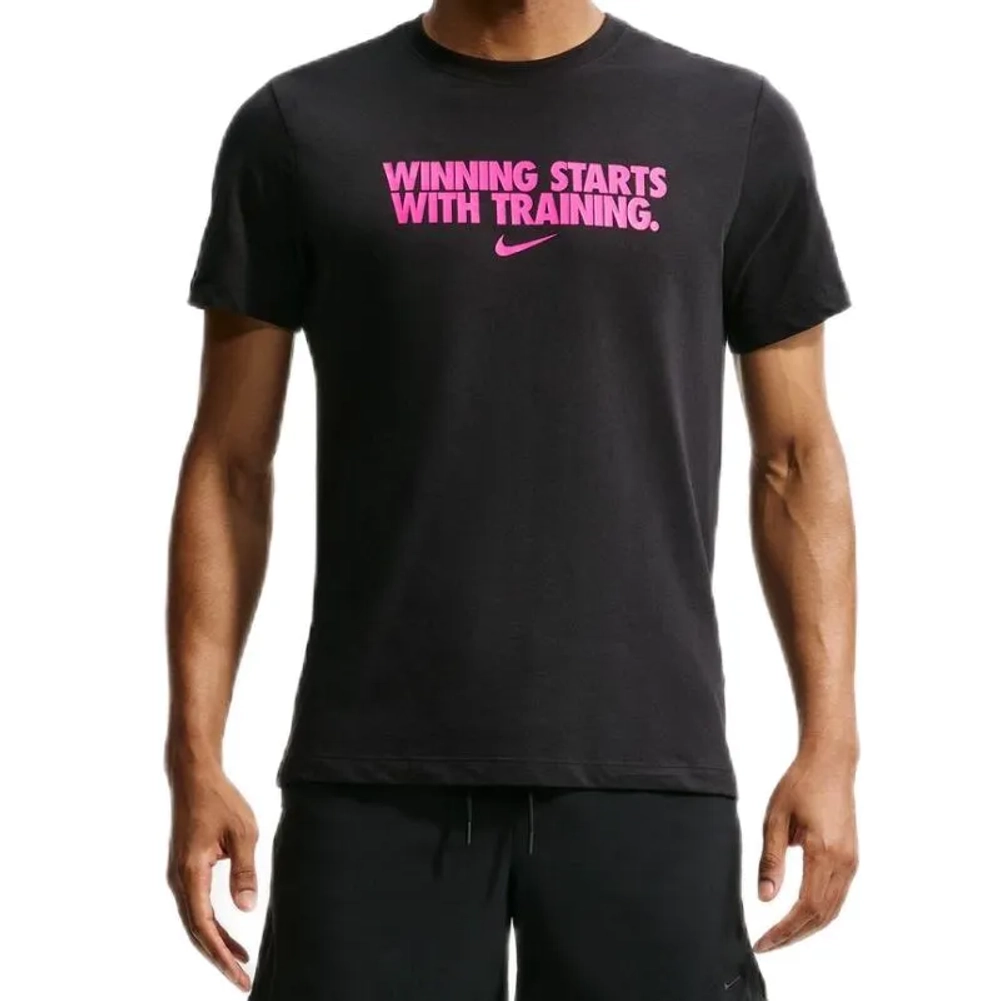 Теннисная футболка Nike Dri-Fit Winning - black/hyper pink