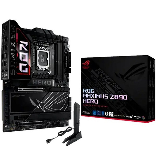 Материнская плата ASUS ROG MAXIMUS Z890 HERO (LGA1851/Z890/4xDDR5/2xPCI-Ex16/2xPCI-Ex1/6xM.2/Wi-Fi/BT/GLAN/HDMI/DP/ATX)