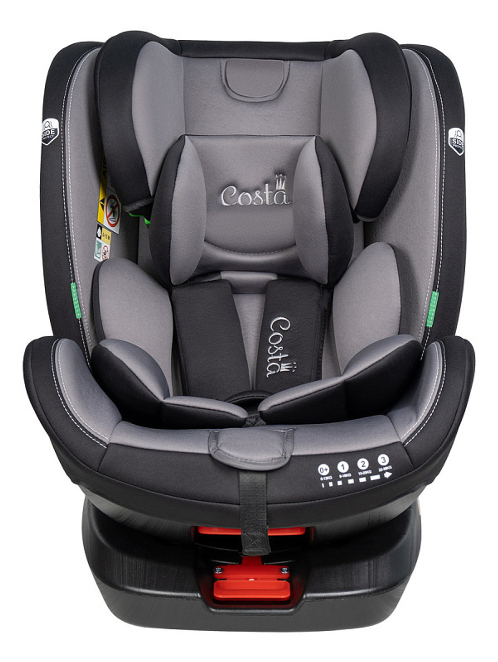 Автокресло детское 0 - 36 кг ISOFIX COSTA XZ-16 серо-чёрный Артикул: XZ-16/gb