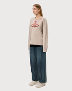 VIVIENNE WESTWOOD RED LABEL ЛОНГСЛИВ СЕРЫЙ С ПРИНТОМ ВИДЕ ЛОГОТИПА БРЕНДА