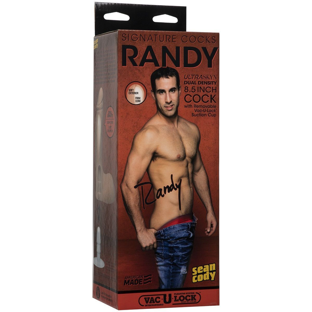 Фаллоимитатор с мошонкой Randy 8.5 ULTRASKYN Cock - 21,6 см. (Цвет: телесный)