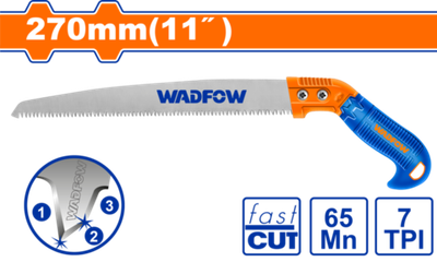 Ножовка садовая 270 мм 7TPI (8/48) WADFOW WHW5G12