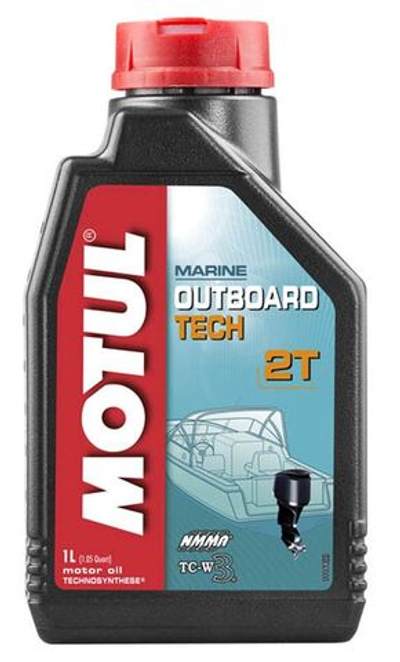 Полусинтетическое моторное масло MOTUL Outboard Tech 2T, 1 л (10264256)