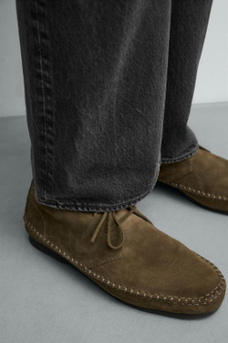 ZARA Х AARON LEVINE КОЖАНЫЕ ТУФЛИ VIBRAM®, БРОНЗОВЫЙ