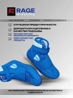 Борцовки RAGE WRESLING на липучке синий.