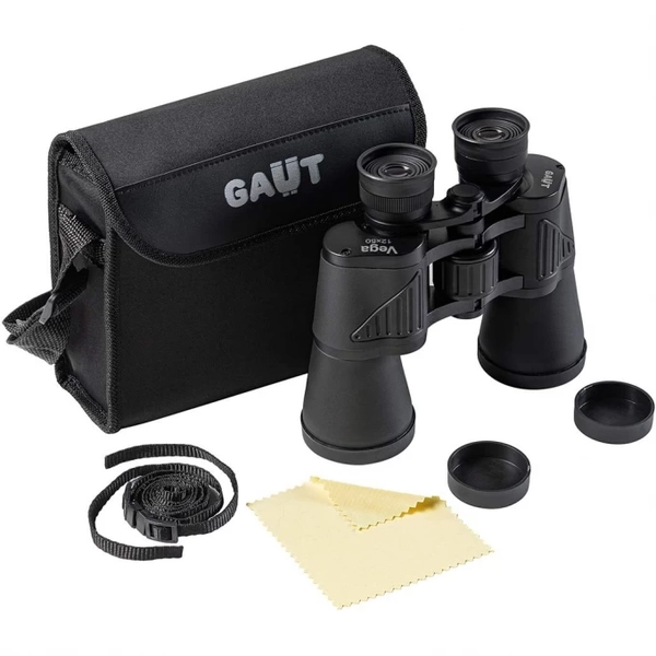 Бинокль GAUT Vega 12x50, Porro-призмы BK7, цвет чёрный