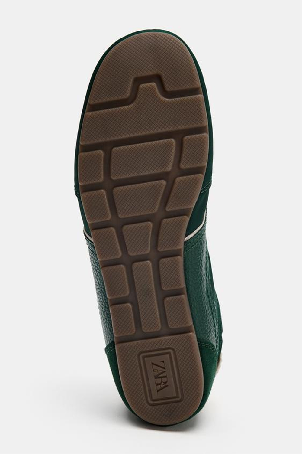 ZARA КРОССОВКИ С КОНТРАСТНОЙ ПЯТКОЙ, ЗЕЛЕНЫЙ