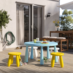 IKEA MAMMUT  (ИКЕА МАММУТ)  -  Табурет детский - для помещения/для улицы/жёлтый