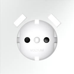 Накладка для розетки с заземлением и защитными шторками, с USB A+A, S70 (белый матовый)