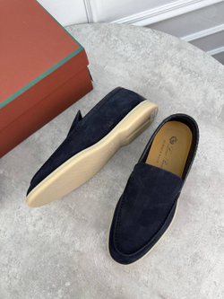 Лоферы Loro Piana Summer Walk со вставками кожи крокодила