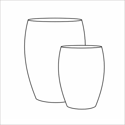 Кашпо, коллекция КОНКРИТ, форма ОВАЛ