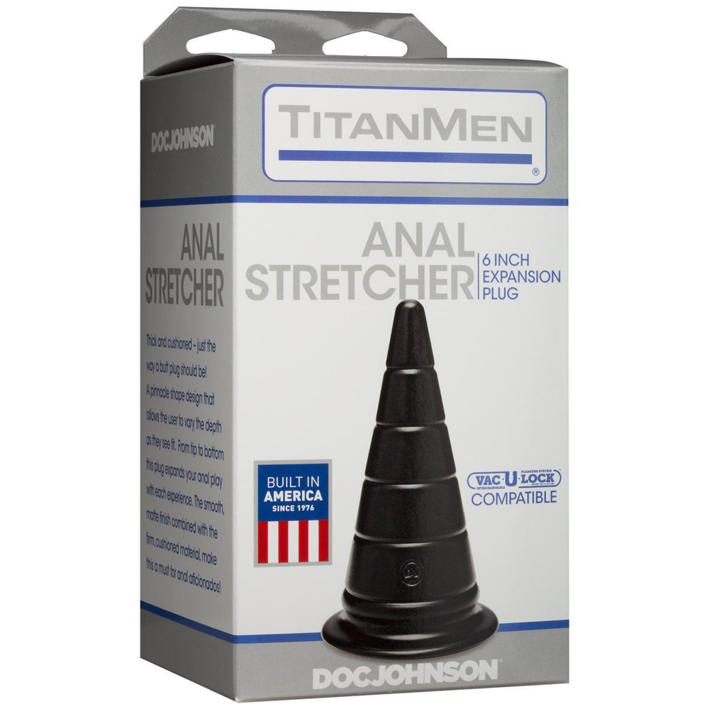 Большой анальный расширитель Anal Stretcher 6 Plug - 15,24 см. (Цвет: черный)