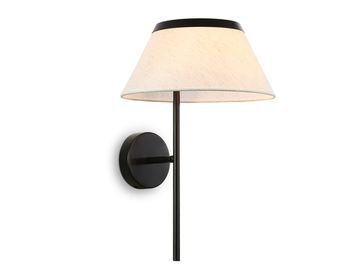 Настенный светильник с абажуром 1*E14 LH72455 BK/WH чёрный/белый High Light Classic Ambrella