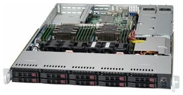 Сервер Supermicro SuperServer 1029P-WTRT без процессора/без ОЗУ/без накопителей/количество отсеков 2.5" hot swap: 10/2 x 750 Вт/LAN 10 Гбит/c