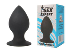 Чёрная анальная пробка Sex Expert - 7 см.