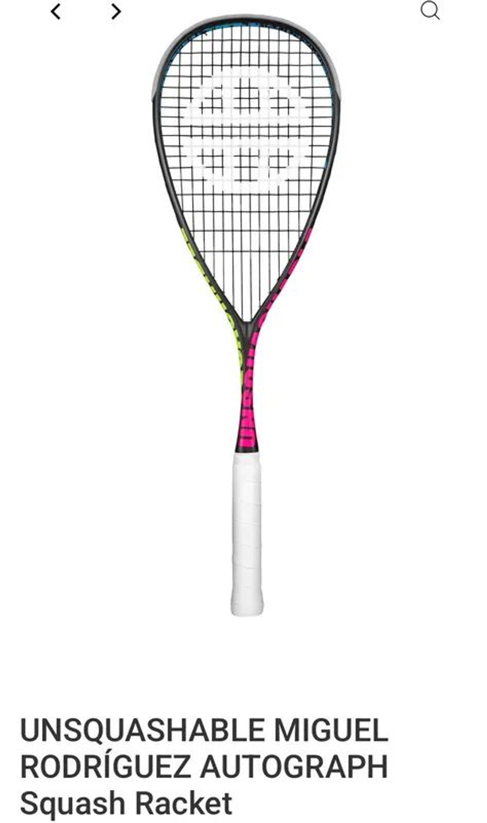 UNSQUASHABLE, MIGUEL RODRIGUEZ ONE20 LIMITED EDITION, 120g, Squash Racket