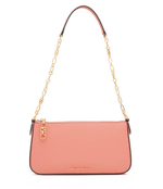 Кожаная Наплечная сумка Michael Kors - розовый(32H3G8EW6L)