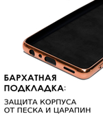 Стильный глянцевый чехол для XIAOMI POCO X5 PRO (не X5!) с кольцом-подставкой и бархатной подкладкой