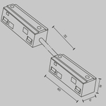 Коннектор питания прямой гибкий 5см Maytoni Exility TRA034CPC-42W-5-1