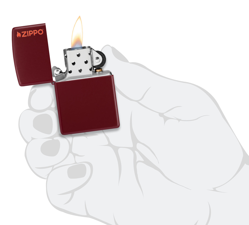 Зажигалка Zippo Classic с покрытием Merlot, латунь/сталь, бордовая, глянцевая, 38x13x57 мм