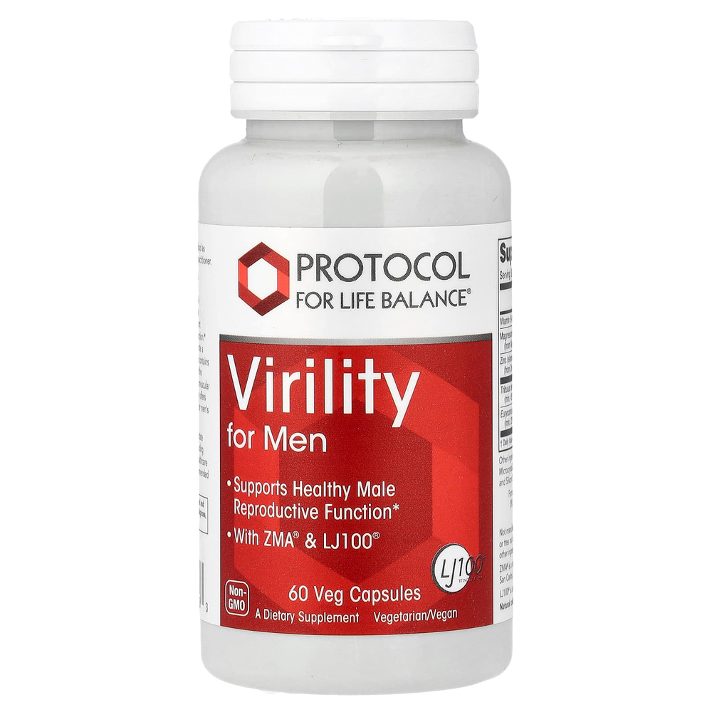 Protocol for Life Balance, Virility для мужчин, 60 растительных капсул