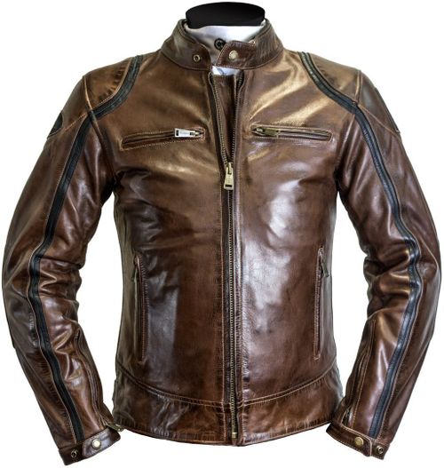 Купить Мотокуртка Кожаная Helstons Modelo Cuir Rag / Коричневый