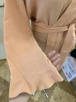 Костюм тройка из муслина персик S
