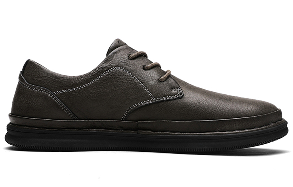 Jeep Casual Leather Shoes Men"s Low top Khaki