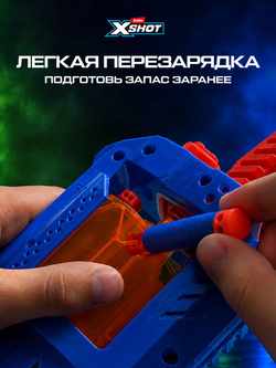 Миниган Игрушечный. Бластер с мягкими пулями. XSHOT Insanity. 36823