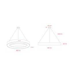 Светильник LED ЭРА Geometria SPO-134-W-40K-056 Ring 56Вт 4000К 4200Лм IP40 800*80 белый подвесной драйвер внутри | Декоративные светильники Geometria