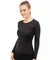 Термофутболка женская с длинным рукавом чёрная BRUBECK Comfort Wool LS1161W