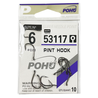 Крючки рыболовные POHU 53117 №6 (УП/10шт)
