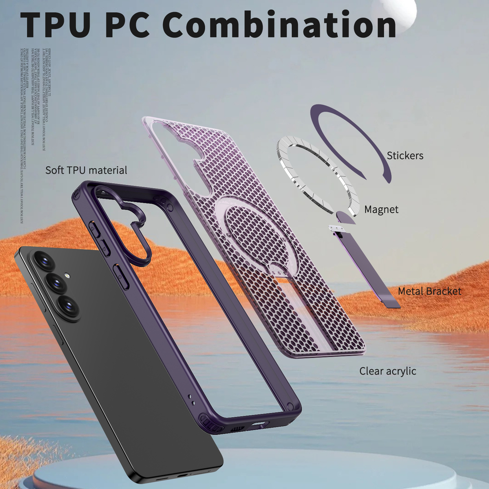 Прозрачный чехол Mesh Pro Magnetic Case для Samsung Galaxy S26