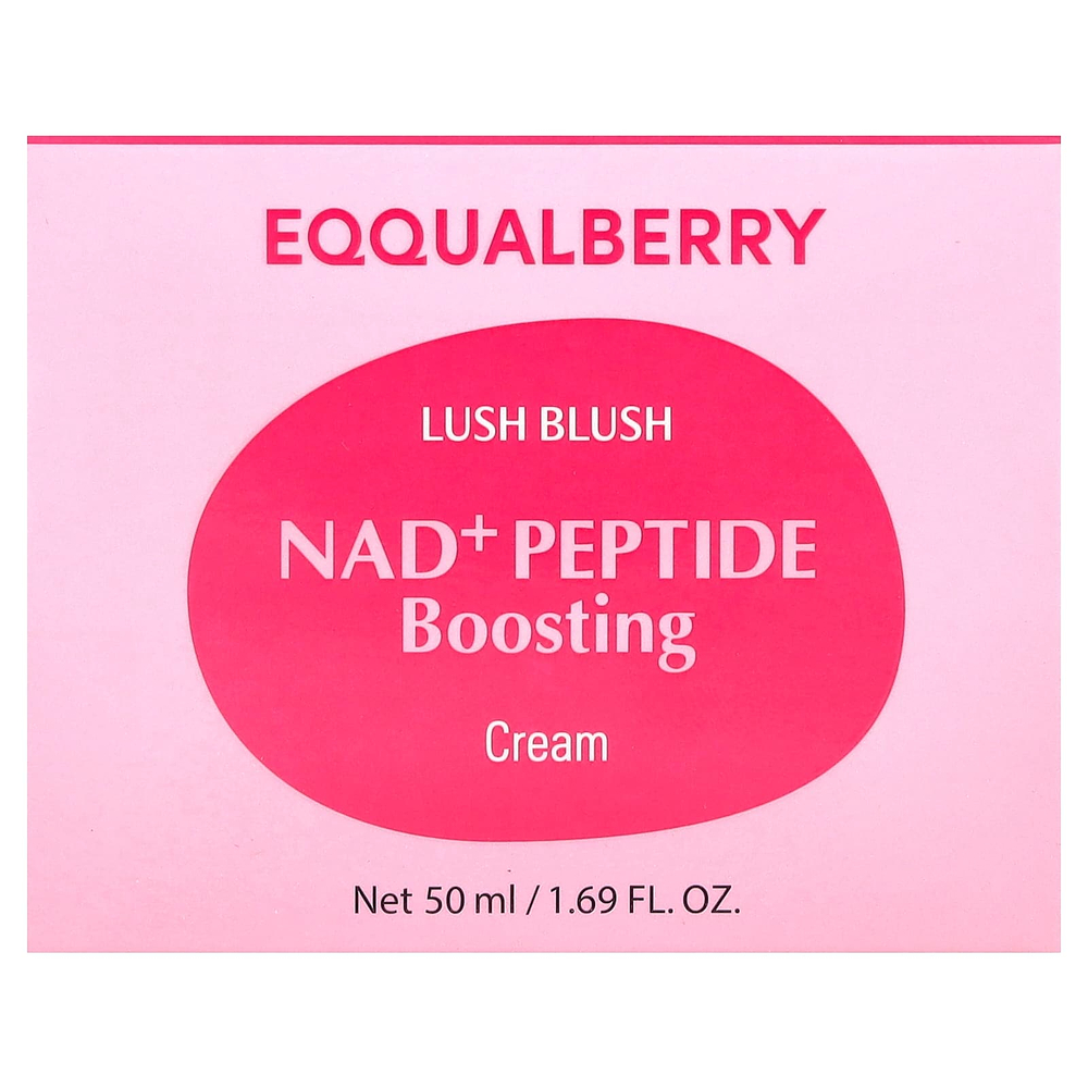 EQQUALBERRY, Lush Blush, крем с пептидами Nad+, 50 мл (1,69 жидк. унции)
