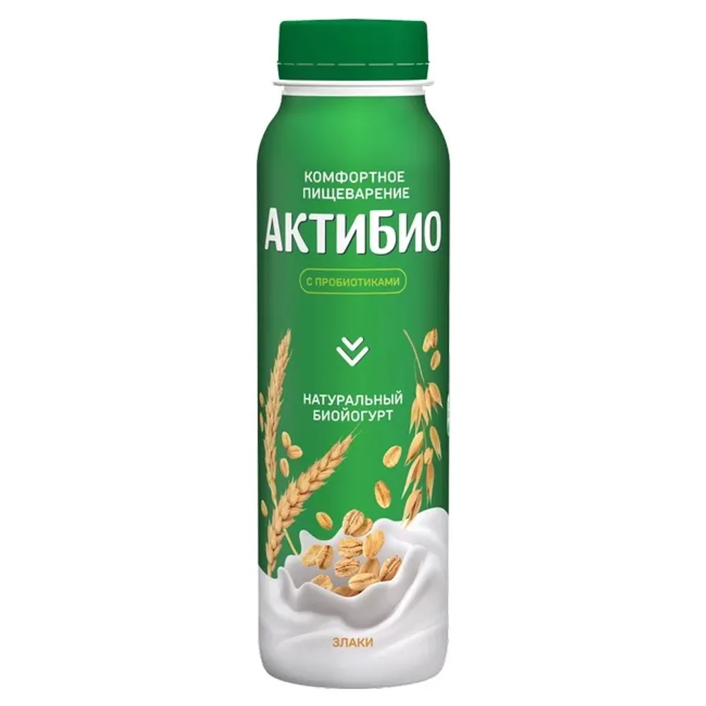 Йогурт Актибио питьев 260г Злаки, шт