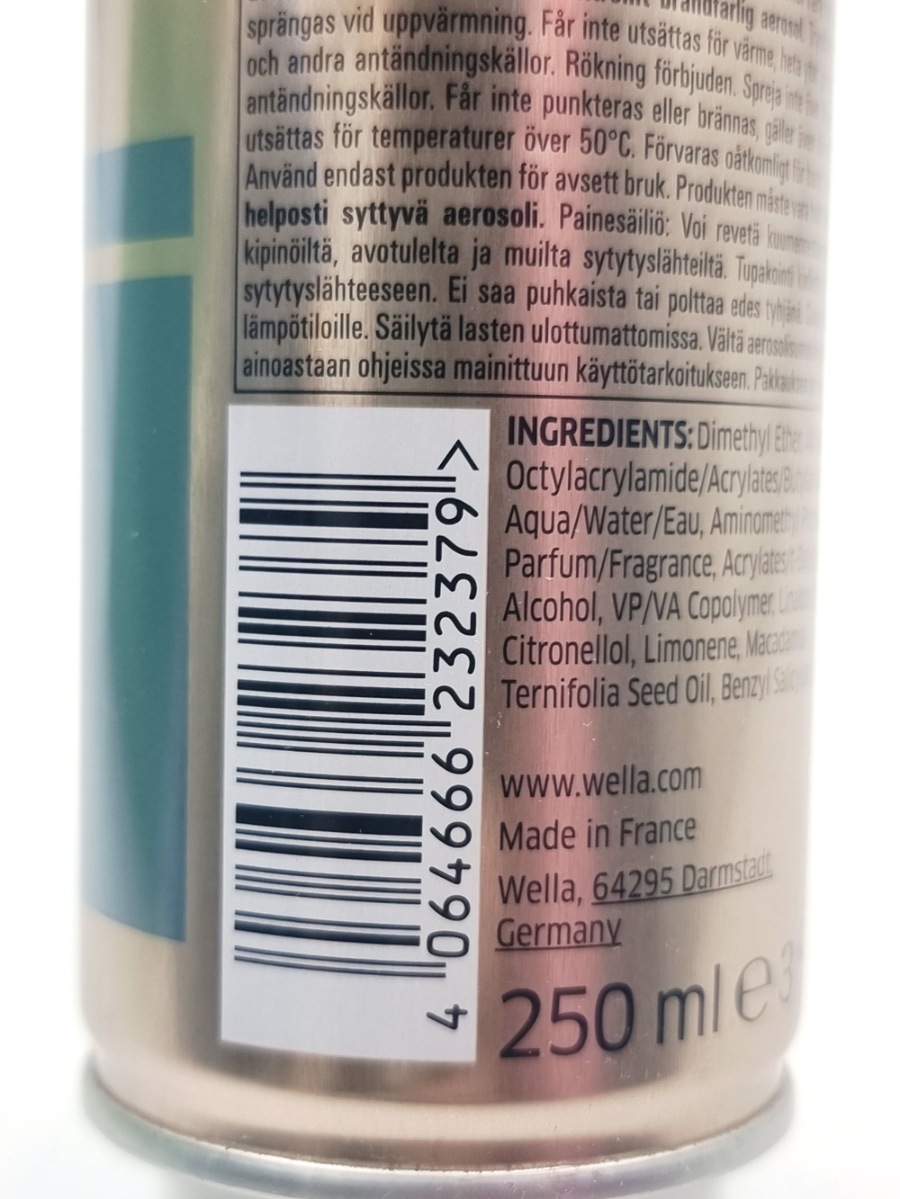 Лак для волос Vella Extra Strong с маслом макадамии супер-сильной фиксации 250 мл (Франция)