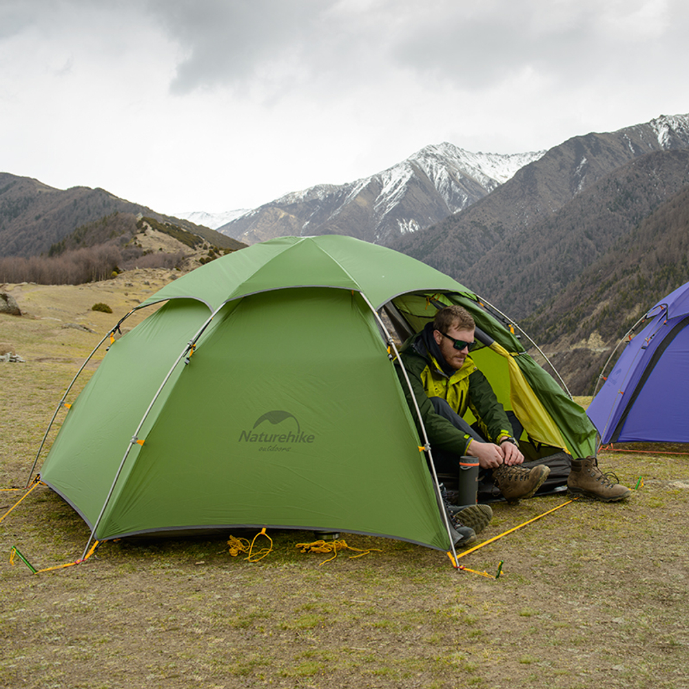 Палатка Naturehike Cloud Peak 20D Si 2-местная, алюминиевый каркас, зеленая, артикул NH17K240-Y-DGR