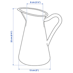 IKEA SOCKERÄRT (ИКЕА СОКЕРЭРТ) — Ваза/кувшин, белый, 22 см, фото 8