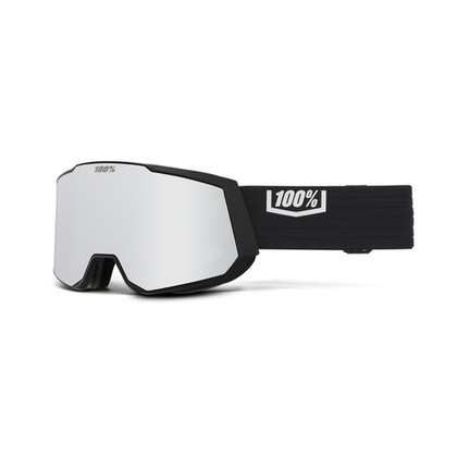 Горнолыжная маска 100% Snowcraft XL / Black / Hiper Silver Mirror Lens / на широкое лицо