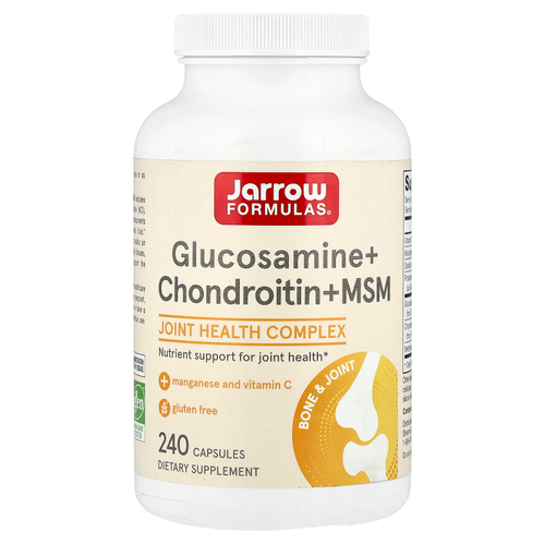 Jarrow Formulas, Глюкозамин с хондроитином и МСМ, 240 капсул