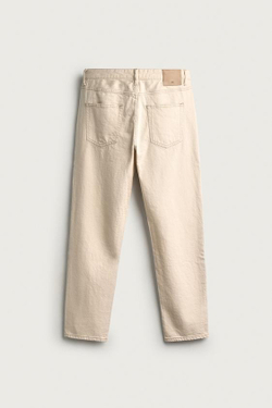 ZARA ДЖИНСЫ SLIM TAPERED, ЭКРЮ
