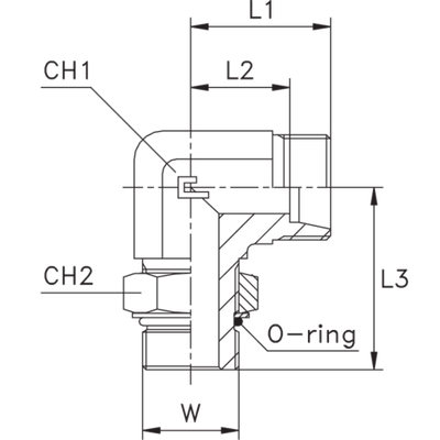 Штуцер FRA90 DL08 UNF 7/16 (корпус)