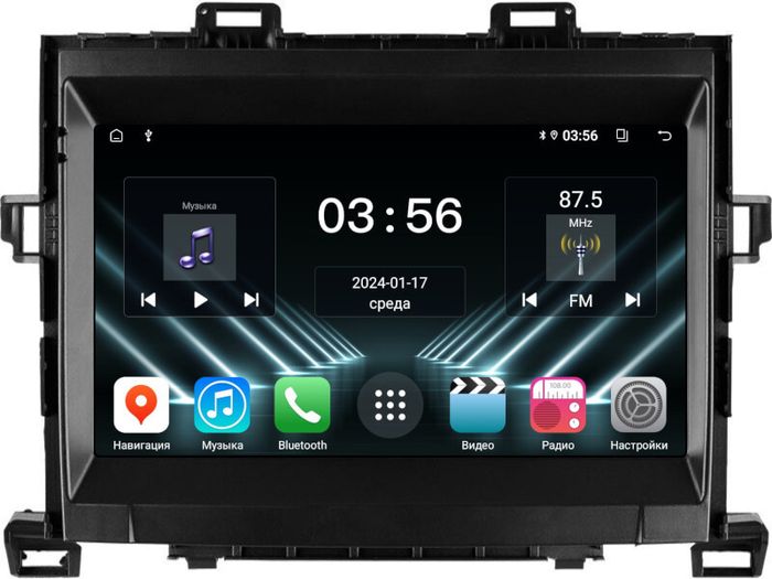 Магнитола для Toyota Alphard 20, Vellfire 2008-2014 (более 10 динамиков) - FarCar S280 монитор 9.5" IPS на Android 13, CarPlay