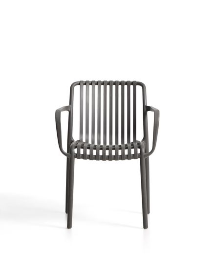 Уличный стул Isabellini из пластика графитового цвета