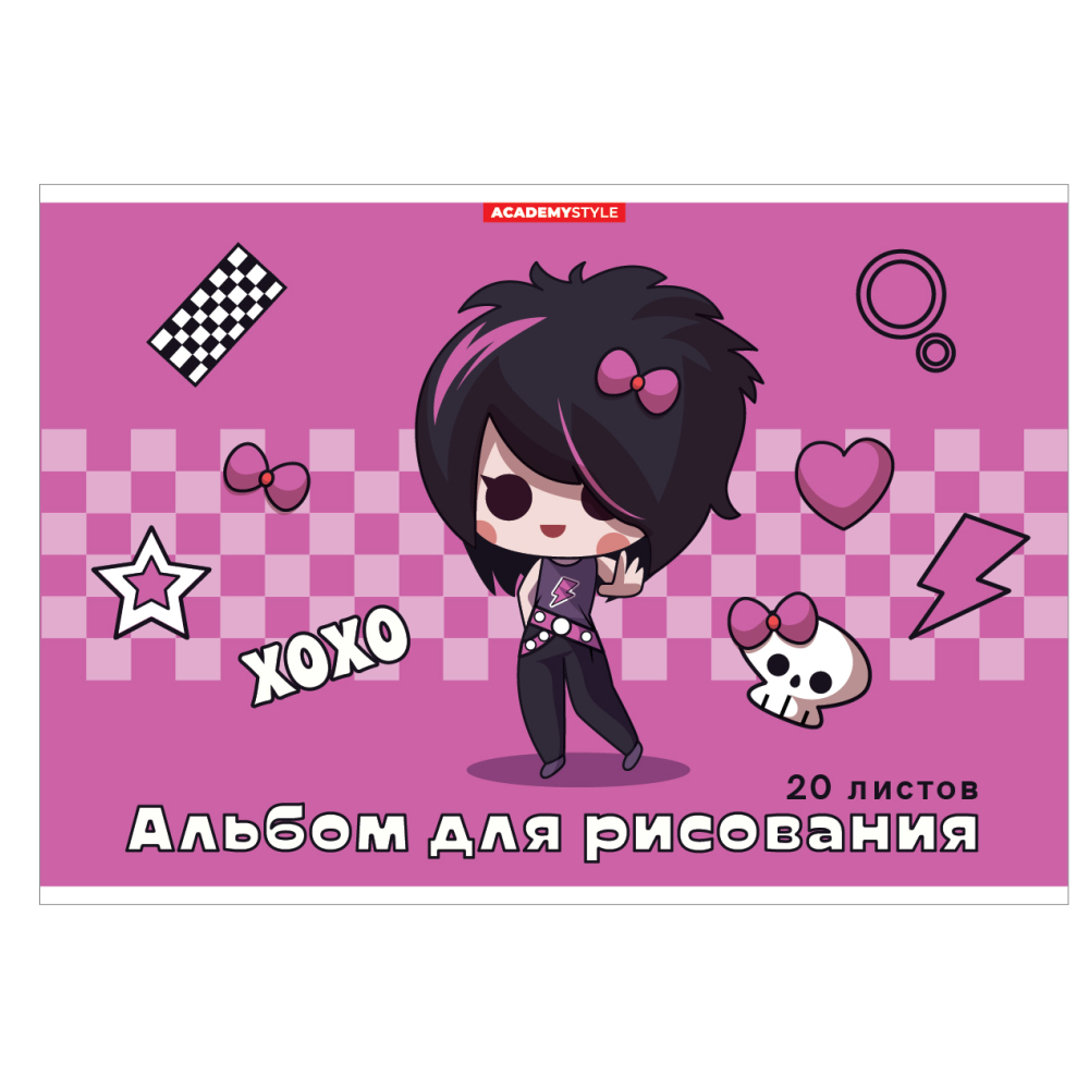 Альбом 20л. Формат А4, на скрепке. Уэнсдей